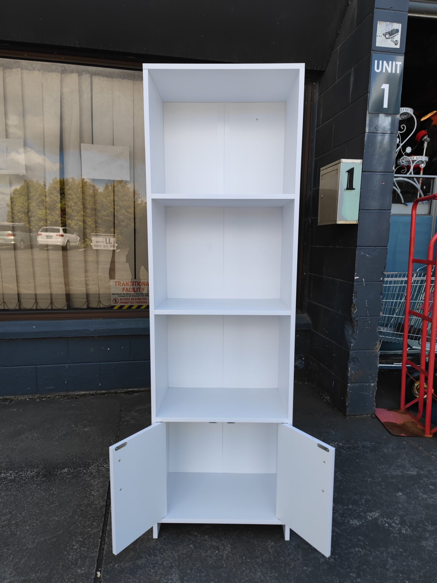 Brand new bookshelf with cabinet