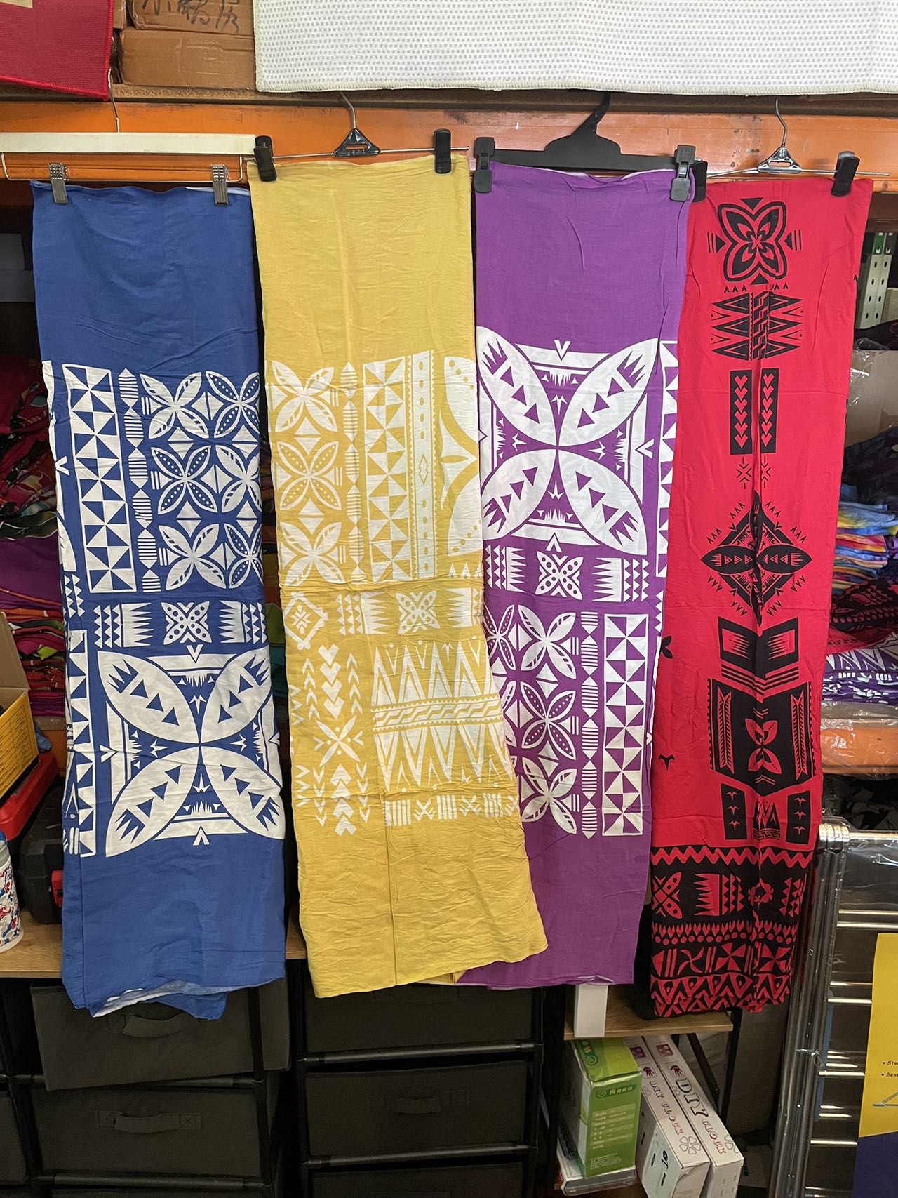 Bright, beautiful color tie-dye lavalava