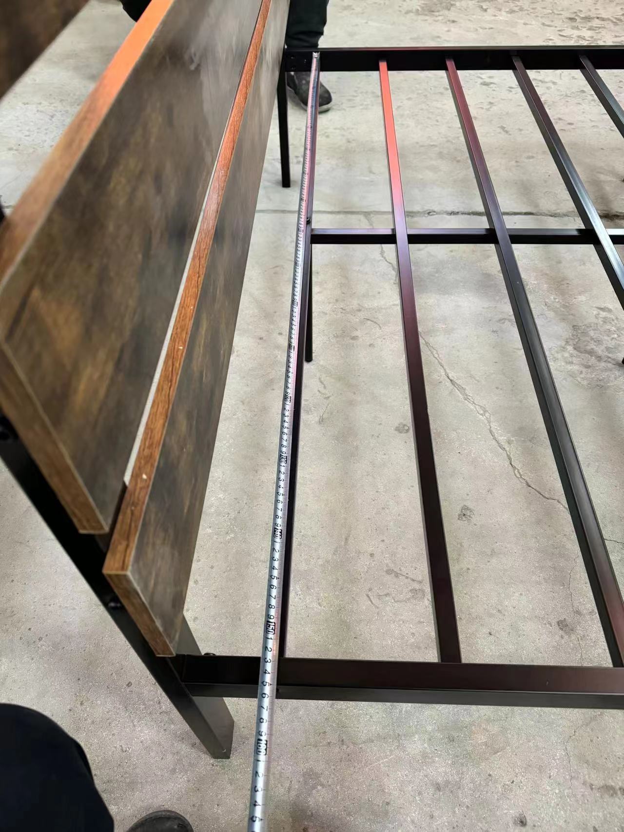 Bed Frame, Rustic Country Style, Brown, King