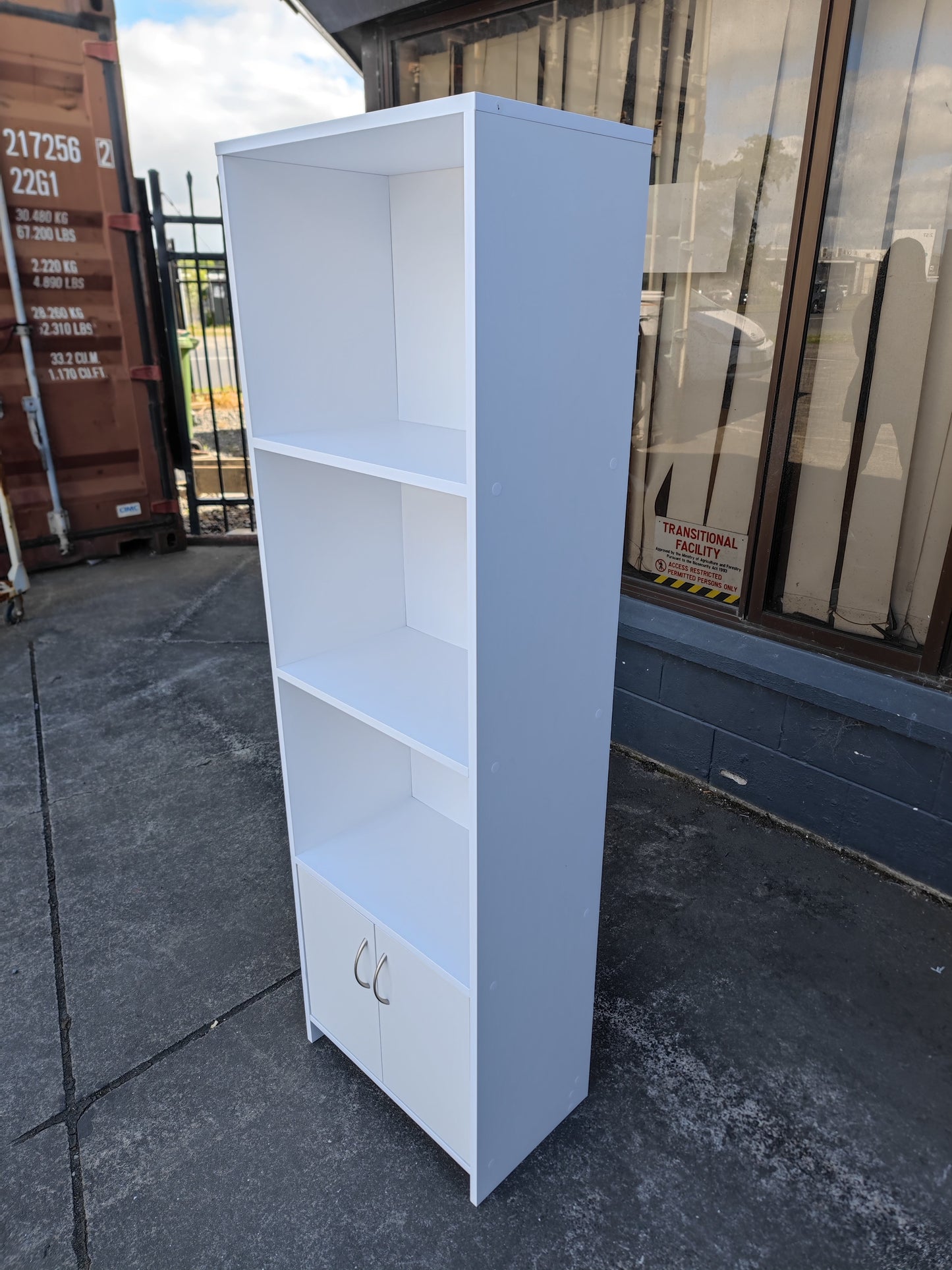 Brand new bookshelf with cabinet