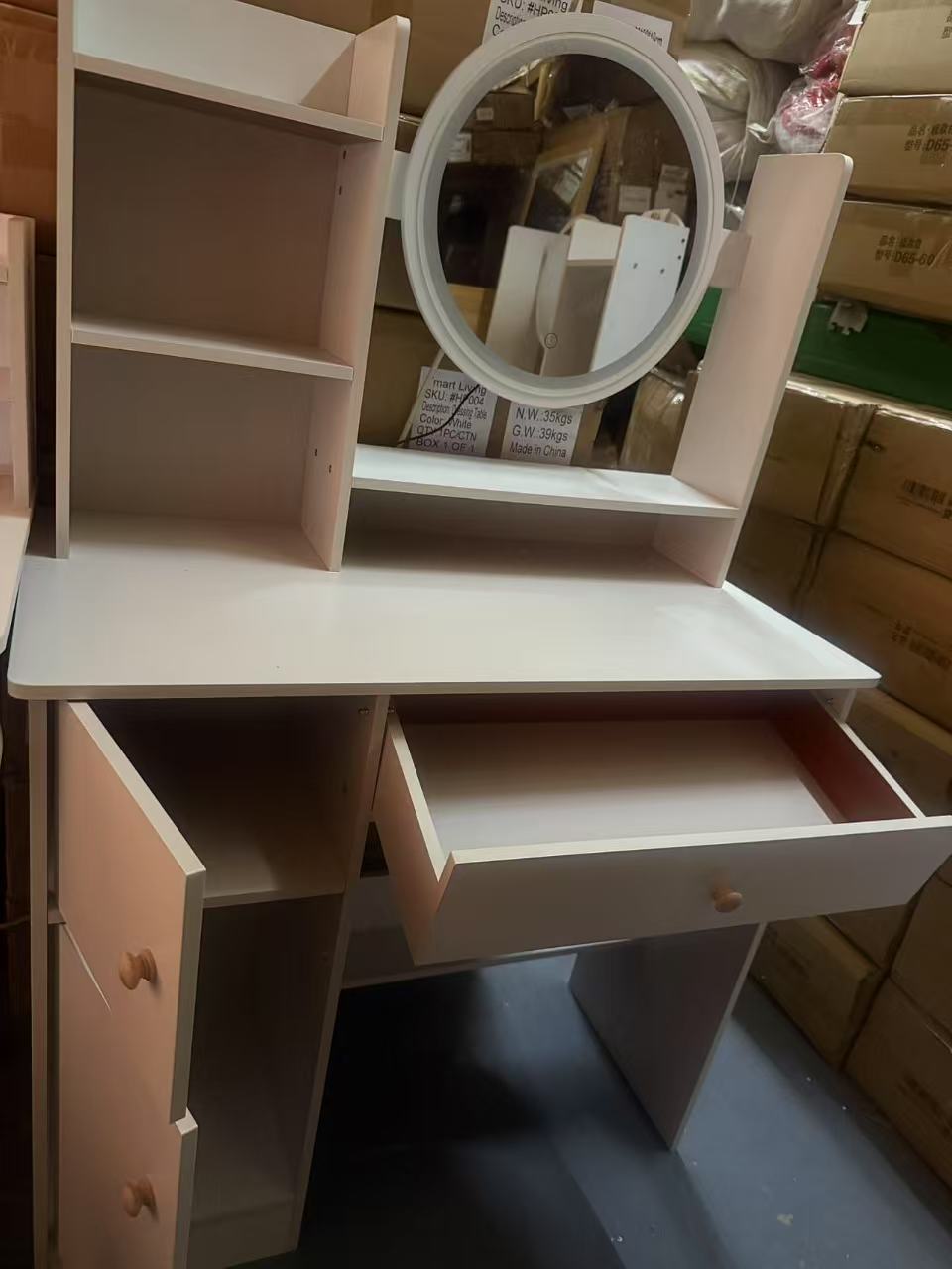 Dressing Table with LED Mirror 80cm