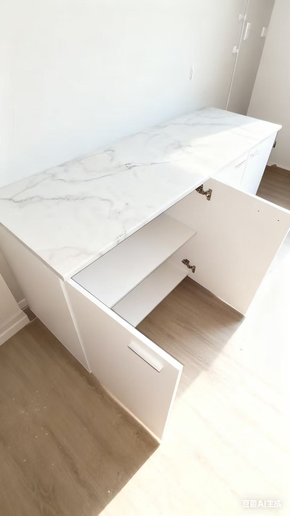 Brand New Kitchen Cabinet  Marble Design Top