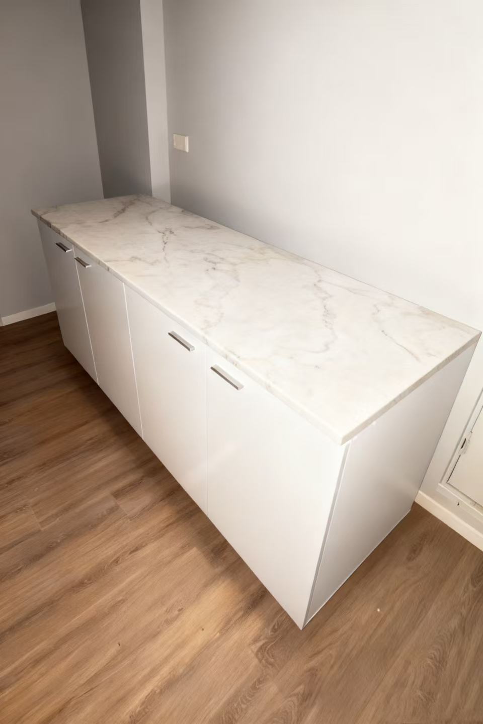 Brand New Kitchen Cabinet  Marble Design Top