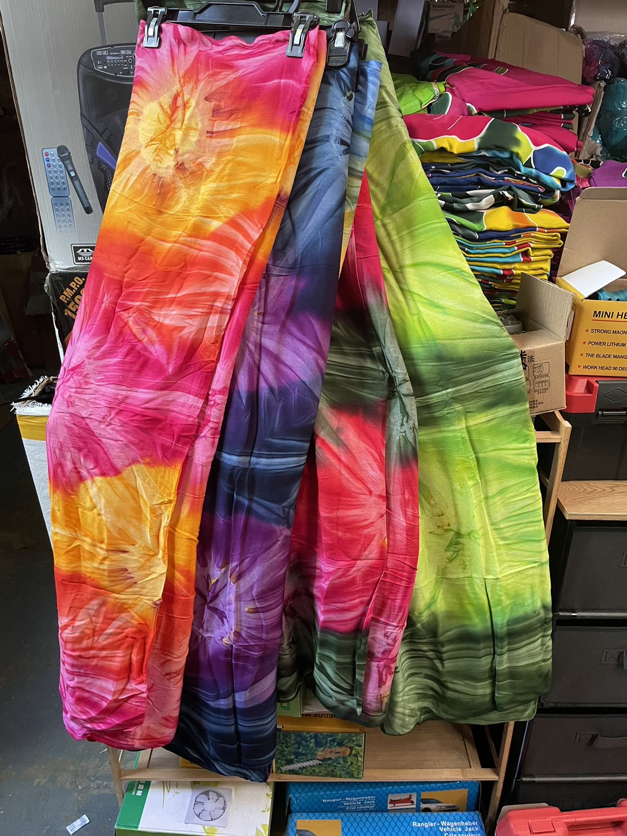 Bright, beautiful color tie-dye lavalava