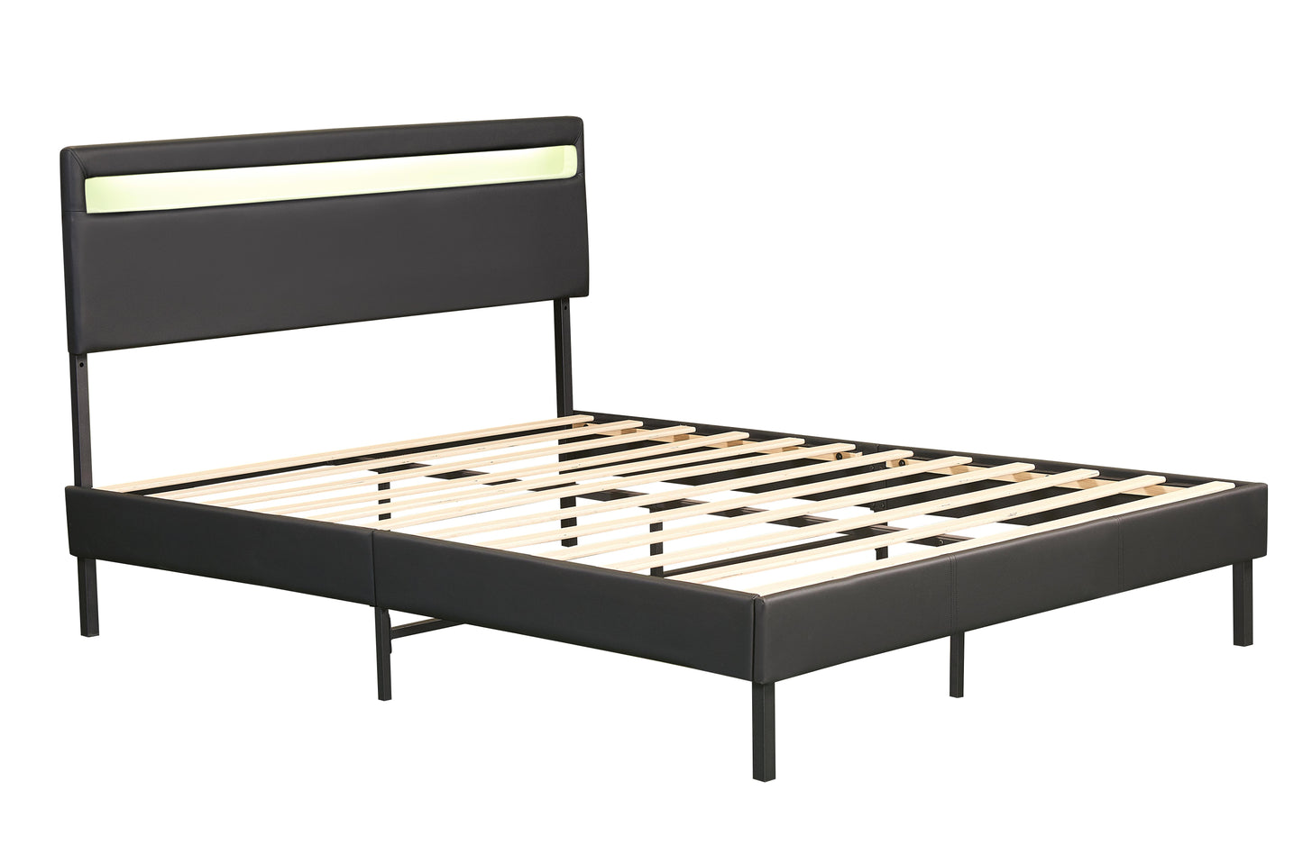 LED Queen Bed Frame Black