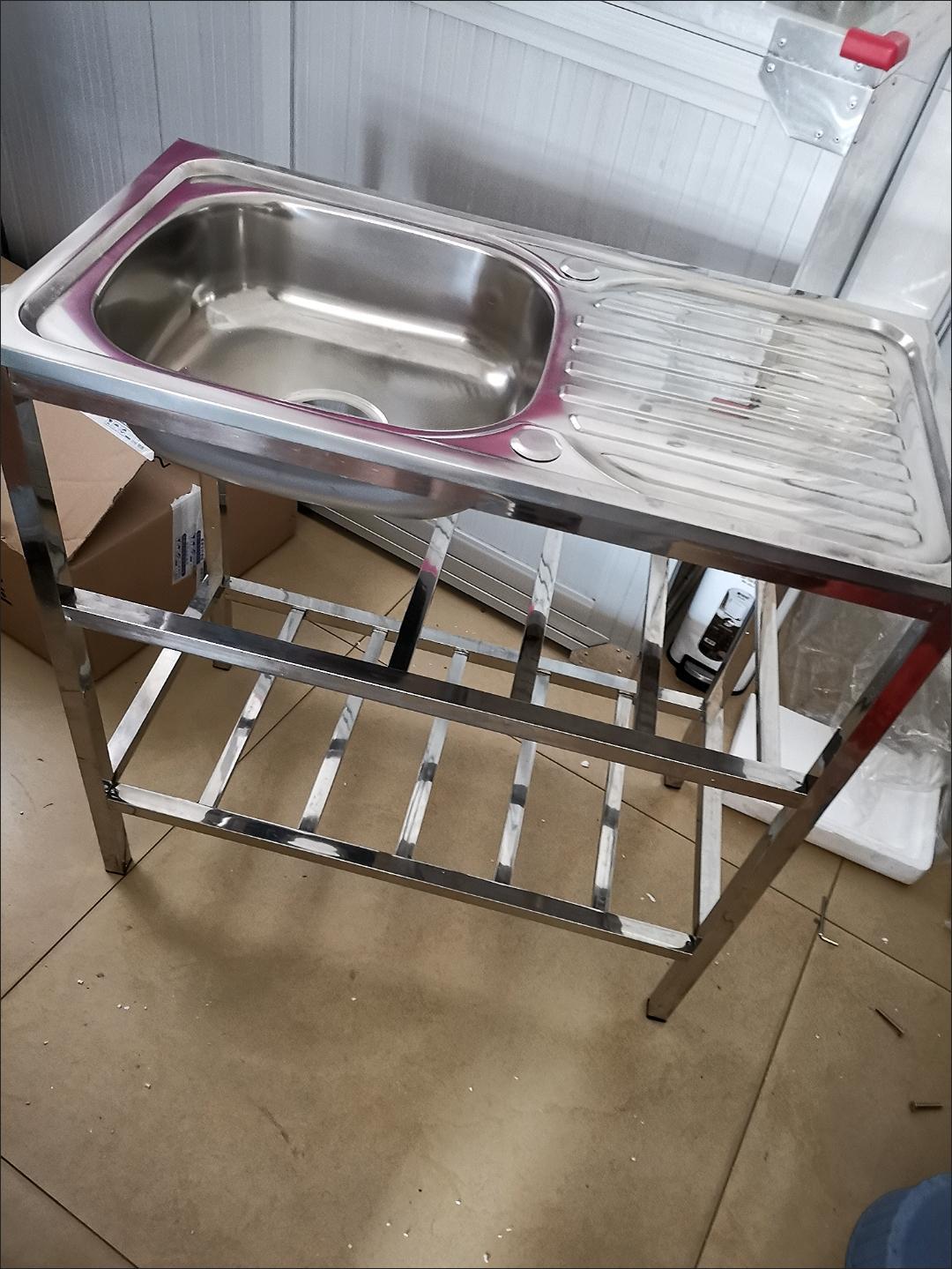Stainless steel bench table with Sink