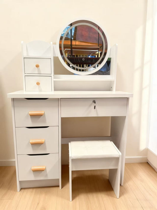 Dressing table LED Mirror with Stool 80x40cm